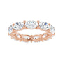 Sapphire Row Lab-Grown Diamond Petite Oval Eternity Band - 14K Rose Gold, 6 × 4 mm, 6 (view 3)