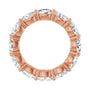 Sapphire Row Lab-Grown Diamond Petite Oval Eternity Band - 14K Rose Gold, 6 × 4 mm, 7 (view 2)