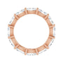 Sapphire Row Lab-Grown Diamond Petite Oval Eternity Band - 14K Rose Gold, 6 × 4 mm, 8 (view 2)