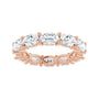 Sapphire Row Lab-Grown Diamond Petite Oval Eternity Band - 14K Rose Gold, 6 × 4 mm, 8 (view 3)