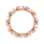 Sapphire Row Lab-Grown Diamond Petite Pear Eternity Band - 14K Rose Gold, 5.5 × 3.5 mm, 5 (view 2)