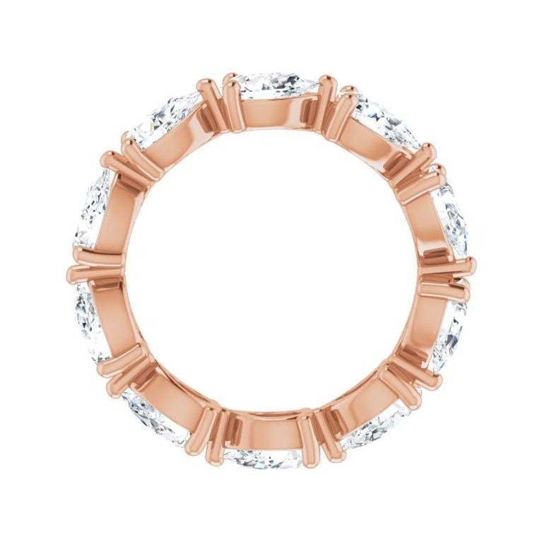 Sapphire Row Lab-Grown Diamond Petite Pear Eternity Band - 14K Rose Gold, 5.5 × 3.5 mm, 5 (view 2)