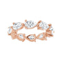 Sapphire Row Lab-Grown Diamond Petite Pear Eternity Band - 14K Rose Gold, 5.5 × 3.5 mm, 5 (view 3)