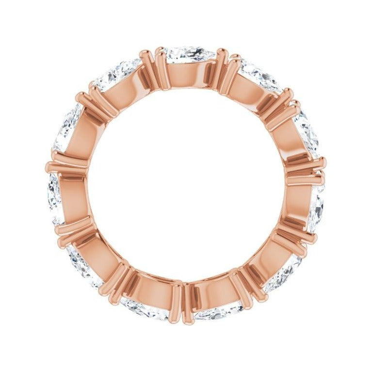 Sapphire Row Lab-Grown Diamond Petite Pear Eternity Band - 14K Rose Gold, 5.5 × 3.5 mm, 6 (view 2)