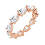 Sapphire Row Lab-Grown Diamond Petite Pear Eternity Band - 14K Rose Gold, 5.5 × 3.5 mm, 8