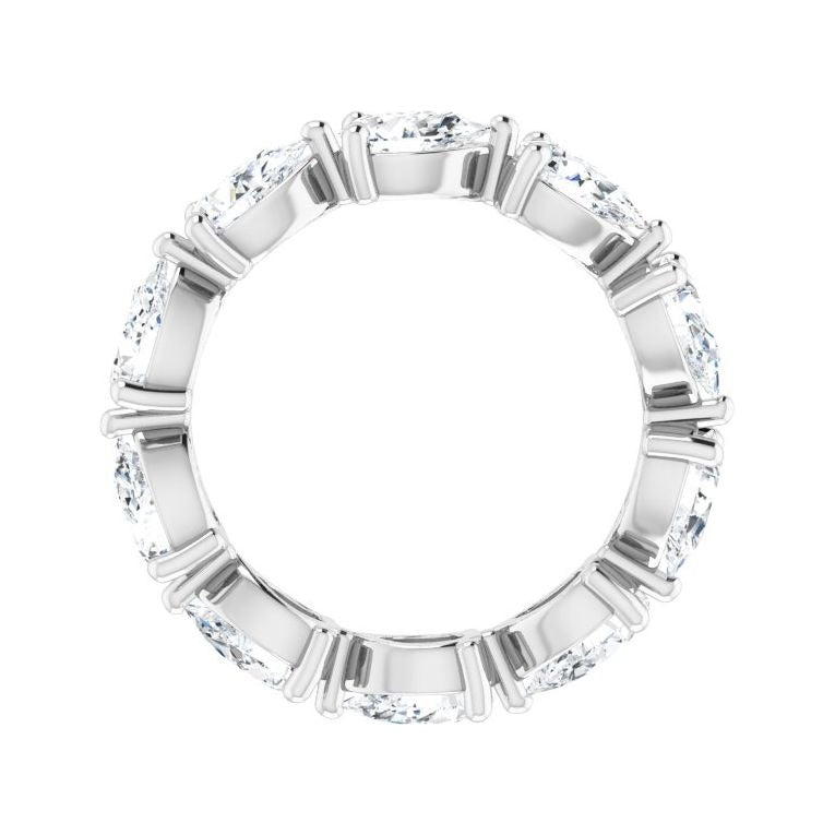 Sapphire Row Lab-Grown Diamond Petite Pear Eternity Band - Platinum, 5.5 × 3.5 mm, 5 (view 2)