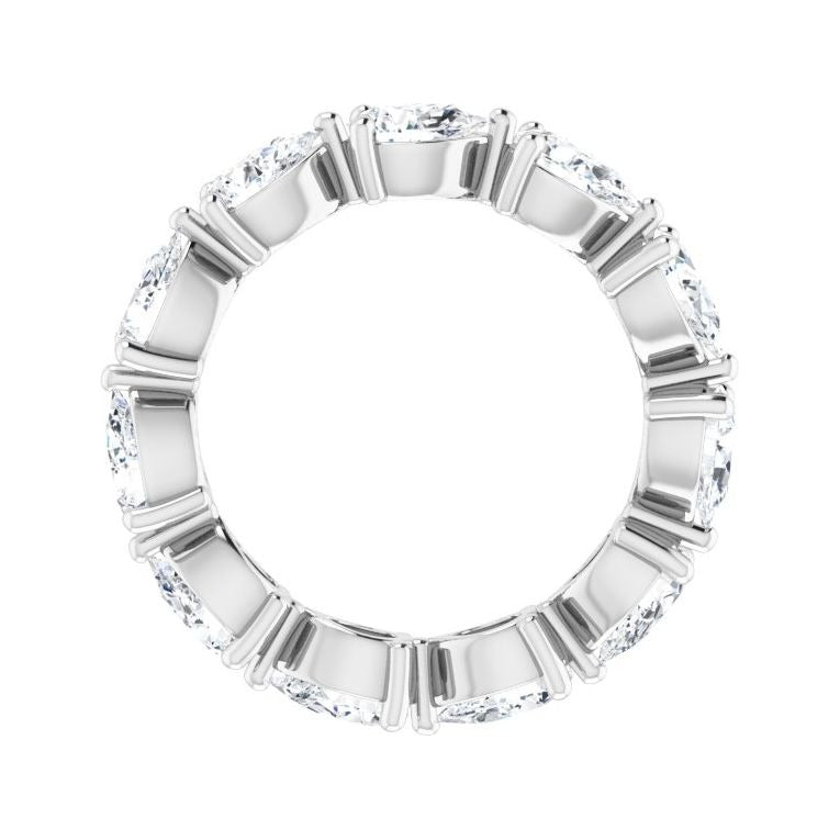 Sapphire Row Lab-Grown Diamond Petite Pear Eternity Band - Platinum, 5.5 × 3.5 mm, 6 (view 2)