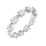 Sapphire Row Lab-Grown Diamond Petite Pear Eternity Band - Platinum, 5.5 × 3.5 mm, 7