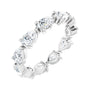 Sapphire Row Lab-Grown Diamond Petite Pear Eternity Band - Platinum, 5.5 × 3.5 mm, 8