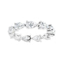 Sapphire Row Lab-Grown Diamond Petite Pear Eternity Band - Platinum, 5.5 × 3.5 mm, 8 (view 3)