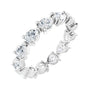 Sapphire Row Lab-Grown Diamond Petite Pear Eternity Band - 14K White Gold, 4 × 3 mm, 5
