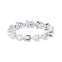 Sapphire Row Lab-Grown Diamond Petite Pear Eternity Band - 14K White Gold, 4 × 3 mm, 5 (view 3)