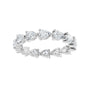 Sapphire Row Lab-Grown Diamond Petite Pear Eternity Band - 14K White Gold, 4 × 3 mm, 7 (view 3)