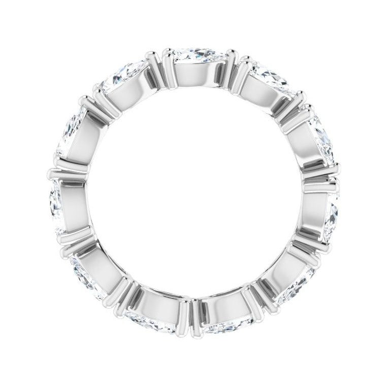 Sapphire Row Lab-Grown Diamond Petite Pear Eternity Band - 14K White Gold, 5 × 3 mm, 5 (view 2)