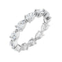 Sapphire Row Lab-Grown Diamond Petite Pear Eternity Band - 14K White Gold, 5 × 3 mm, 7