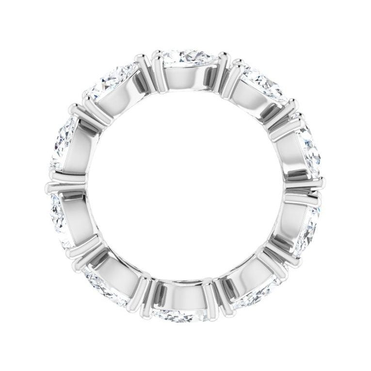 Sapphire Row Lab-Grown Diamond Petite Pear Eternity Band - 14K White Gold, 6 × 4 mm, 6 (view 2)