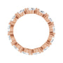Sapphire Row Lab-Grown Diamond Petite Pear Eternity Band - 14K Rose Gold, 4 × 3 mm, 5 (view 2)