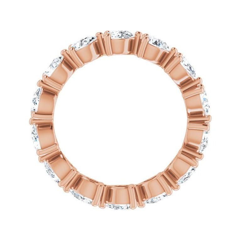 Sapphire Row Lab-Grown Diamond Petite Pear Eternity Band - 14K Rose Gold, 4 × 3 mm, 6 (view 2)