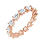 Sapphire Row Lab-Grown Diamond Petite Pear Eternity Band - 14K Rose Gold, 4 × 3 mm, 8