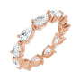 Sapphire Row Lab-Grown Diamond Petite Pear Eternity Band - 14K Rose Gold, 5 × 3 mm, 5
