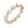 Sapphire Row Lab-Grown Diamond Petite Pear Eternity Band - 14K Rose Gold, 5 × 3 mm, 8