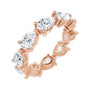 Sapphire Row Lab-Grown Diamond Petite Pear Eternity Band - 14K Rose Gold, 6 × 4 mm, 6