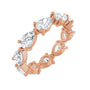Sapphire Row Lab-Grown Diamond Petite Pear Eternity Band - 14K Rose Gold, 6 × 4 mm, 7