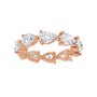 Sapphire Row Lab-Grown Diamond Petite Pear Eternity Band - 14K Rose Gold, 6 × 4 mm, 7 (view 3)