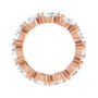 Sapphire Row Lab-Grown Diamond Petite Pear Eternity Band - 14K Rose Gold, 6 × 4 mm, 8 (view 2)