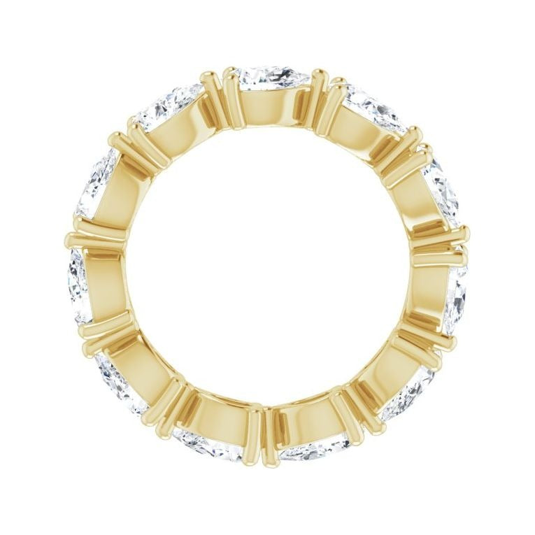 Sapphire Row Lab-Grown Diamond Petite Pear Eternity Band - 14K Yellow Gold, 5.5 × 3.5 mm, 6 (view 2)