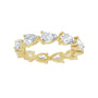 Sapphire Row Lab-Grown Diamond Petite Pear Eternity Band - 14K Yellow Gold, 5.5 × 3.5 mm, 7 (view 3)