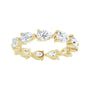 Sapphire Row Lab-Grown Diamond Petite Pear Eternity Band - 14K Yellow Gold, 5.5 × 3.5 mm, 8 (view 3)
