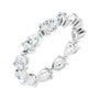 Sapphire Row Lab-Grown Diamond Petite Pear Eternity Band - Platinum, 5 × 3 mm, 6