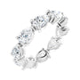 Sapphire Row Lab-Grown Diamond Petite Pear Eternity Band - Platinum, 6 × 4 mm, 6