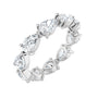 Sapphire Row Lab-Grown Diamond Petite Pear Eternity Band - Platinum, 6 × 4 mm, 7
