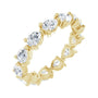 Sapphire Row Lab-Grown Diamond Petite Pear Eternity Band - 14K Yellow Gold, 4 × 3 mm, 5