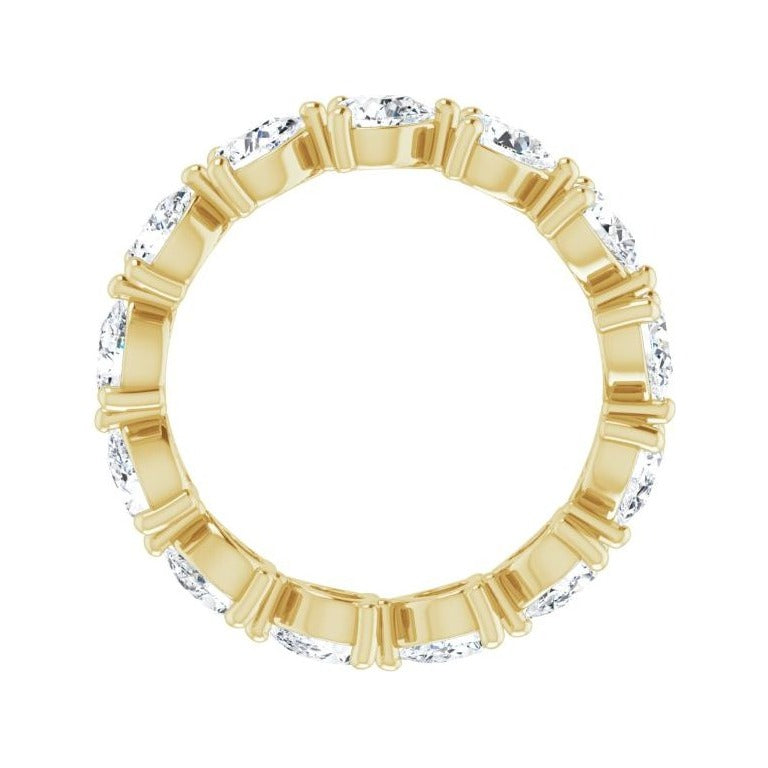 Sapphire Row Lab-Grown Diamond Petite Pear Eternity Band - 14K Yellow Gold, 4 × 3 mm, 5 (view 2)