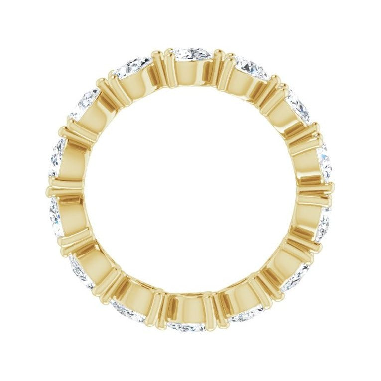 Sapphire Row Lab-Grown Diamond Petite Pear Eternity Band - 14K Yellow Gold, 4 × 3 mm, 6 (view 2)