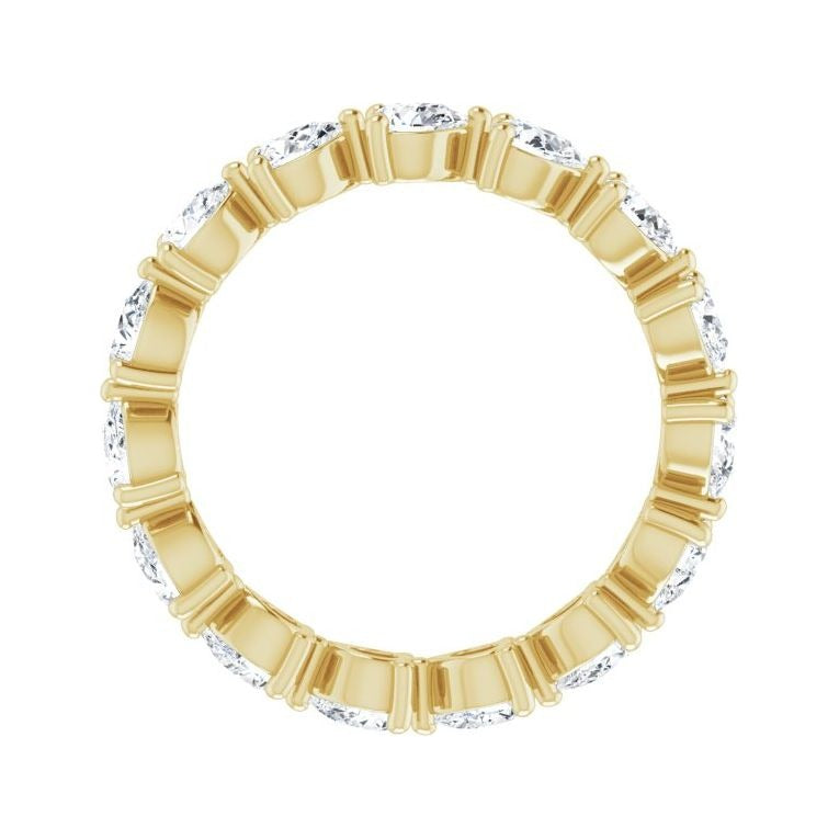 Sapphire Row Lab-Grown Diamond Petite Pear Eternity Band - 14K Yellow Gold, 4 × 3 mm, 8 (view 2)
