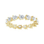 Sapphire Row Lab-Grown Diamond Petite Pear Eternity Band - 14K Yellow Gold, 4 × 3 mm, 8 (view 3)