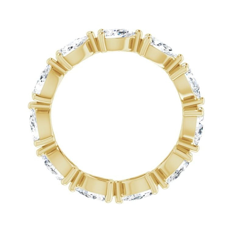 Sapphire Row Lab-Grown Diamond Petite Pear Eternity Band - 14K Yellow Gold, 5 × 3 mm, 6 (view 2)