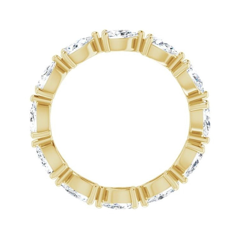 Sapphire Row Lab-Grown Diamond Petite Pear Eternity Band - 14K Yellow Gold, 5 × 3 mm, 8 (view 2)