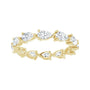 Sapphire Row Lab-Grown Diamond Petite Pear Eternity Band - 14K Yellow Gold, 5 × 3 mm, 8 (view 3)