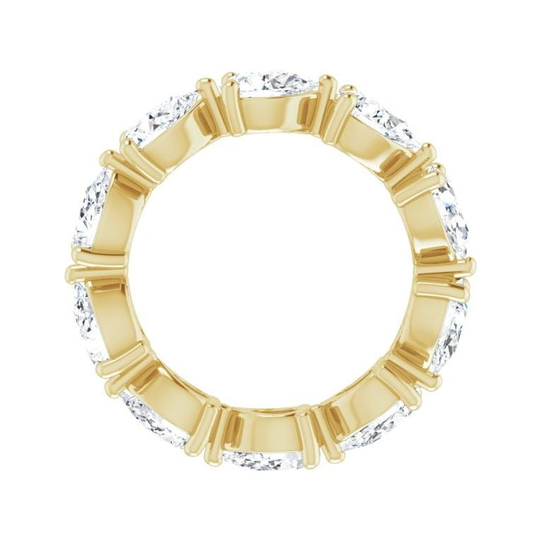 Sapphire Row Lab-Grown Diamond Petite Pear Eternity Band - 14K Yellow Gold, 6 × 4 mm, 6 (view 2)
