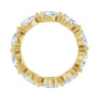 Sapphire Row Lab-Grown Diamond Petite Pear Eternity Band - 14K Yellow Gold, 6 × 4 mm, 7 (view 2)
