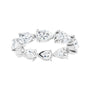 Sapphire Row Lab-Grown Diamond Petite Pear Eternity Band - 14K White Gold, 5.5 × 3.5 mm, 5 (view 3)