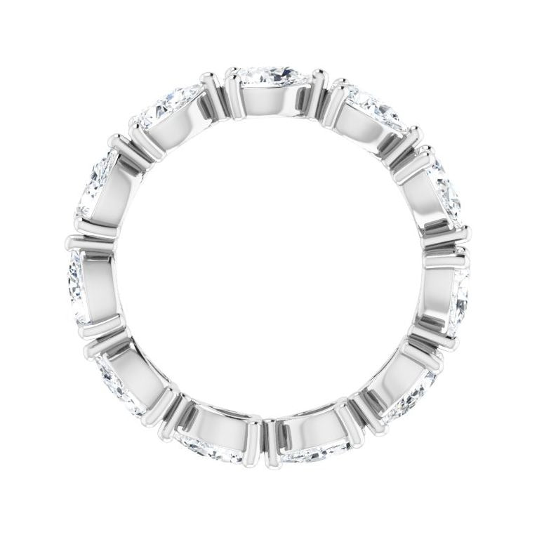 Sapphire Row Lab-Grown Diamond Petite Pear Eternity Band - 14K White Gold, 5.5 × 3.5 mm, 8 (view 2)