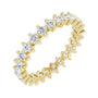 Sapphire Row Lab-Grown Diamond Petite Round Eternity Band - 14K Yellow Gold, 2.25 mm, 6