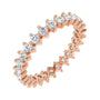 Sapphire Row Lab-Grown Diamond Petite Round Eternity Band - 14K Rose Gold, 2 mm, 5