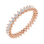 Sapphire Row Lab-Grown Diamond Petite Round Eternity Band - 14K Rose Gold, 2 mm, 8